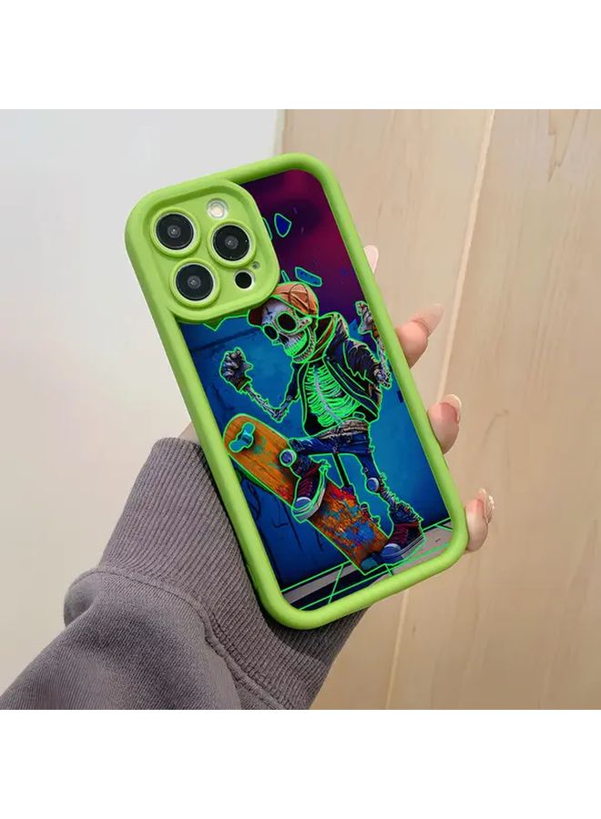 Green Shockproof Protective Case for iPhone 14 Sandblasted Premium Cover - Image 3